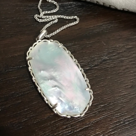 NWT Kendra Scott Silver Ivory MOP Macrame Reid! - Picture 3 of 5